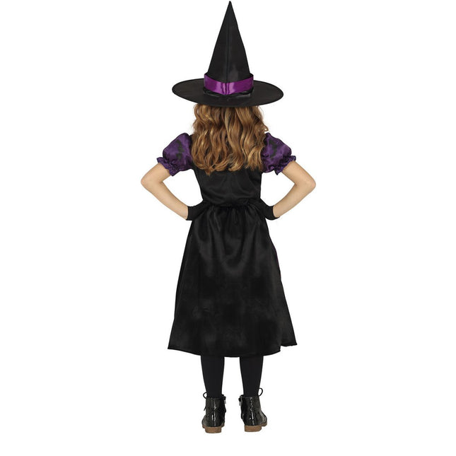 Heks Halloween Jurk Meisje Paars van Fiestas Guirca koop je bij Partywinkel