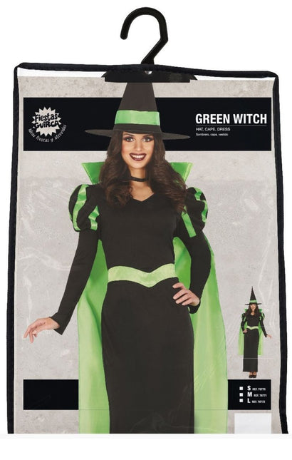Heks Halloween Kostuum Dames Groen van Fiestas Guirca koop je bij Partywinkel