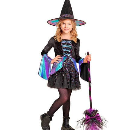 Heks kostuum Kind Zwart Meerkleurig van Widmann koop je bij Partywinkel