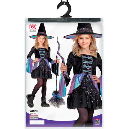 Heks kostuum Kind Zwart Meerkleurig van Widmann koop je bij Partywinkel