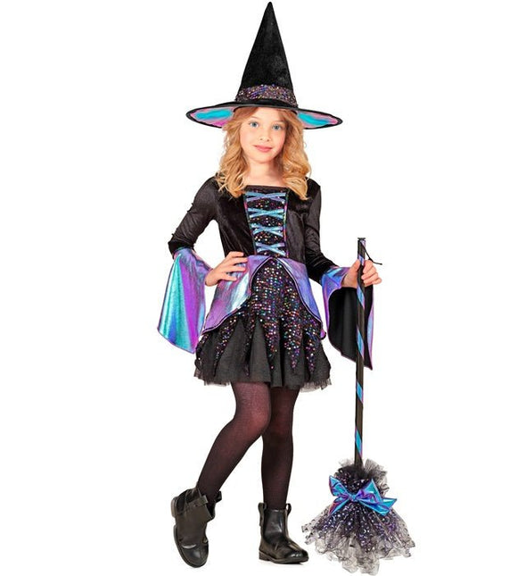 Heks kostuum Kind Zwart Meerkleurig van Widmann koop je bij Partywinkel