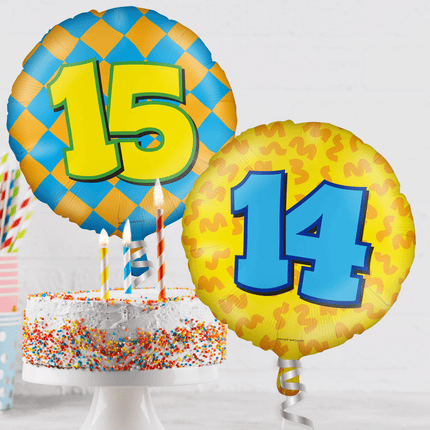 Helium Ballon 15 Jaar Gekleurd Leeg 46cm van Paper Dreams koop je bij Partywinkel