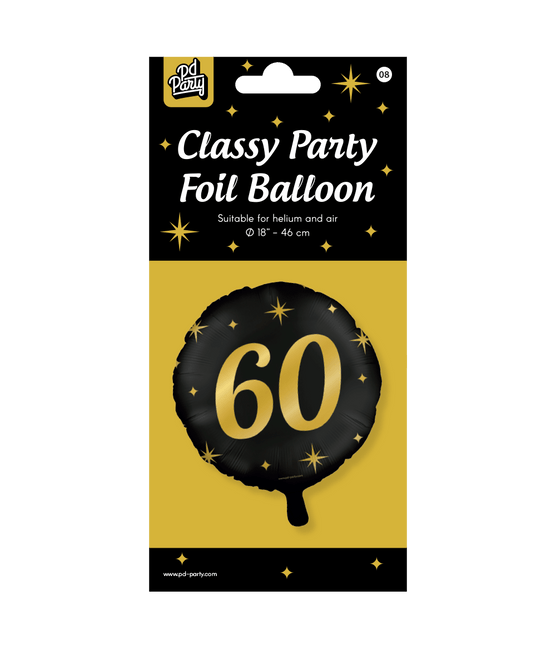 Helium Ballon 60 Jaar Leeg 30cm van Paper Dreams koop je bij Partywinkel