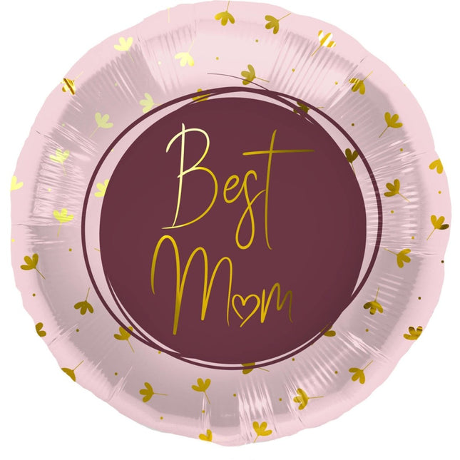 Helium Ballon Best Mum Roze Leeg 45cm van Folat koop je bij Partywinkel