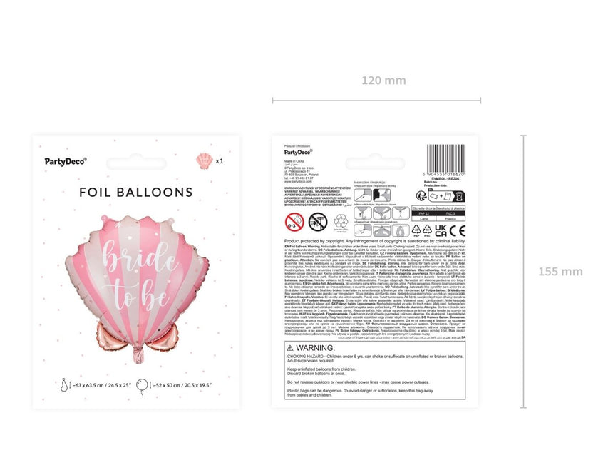 Helium Ballon Bride To Be Leeg 52cm van Partydeco koop je bij Partywinkel