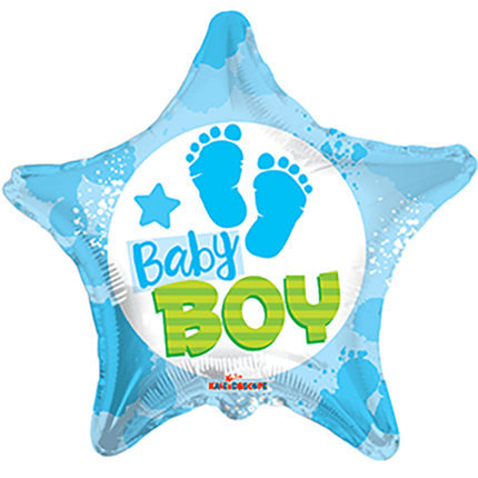 Helium Ballon Geboorte Baby Boy Ster 45cm leeg van WeFiesta koop je bij Partywinkel