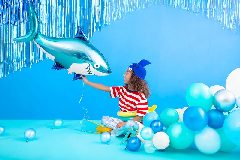 Helium Ballon Haai Leeg 1,02m van Partydeco koop je bij Partywinkel