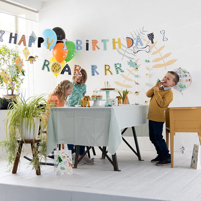 Helium Ballon Happy Birthday Dino Leeg 45cm van Folat koop je bij Partywinkel