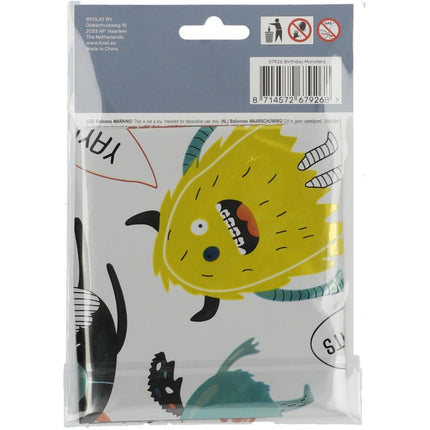 Helium Ballon Happy Birthday Monsters Leeg 45cm van Folat koop je bij Partywinkel