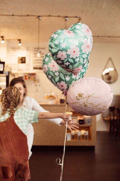 Helium Ballon Hart Bloemen Leeg 45cm van Partydeco koop je bij Partywinkel