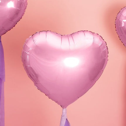 Helium Ballon Hart Lichtroze Leeg 45cm van Partydeco koop je bij Partywinkel
