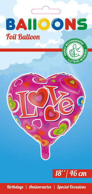 Helium Ballon Hart Love 45cm leeg van WeFiesta koop je bij Partywinkel