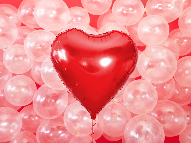 Helium Ballon Hart Rood Leeg 61cm van Partydeco koop je bij Partywinkel