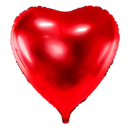 Helium Ballon Hart Rood Leeg 73cm van Partydeco koop je bij Partywinkel