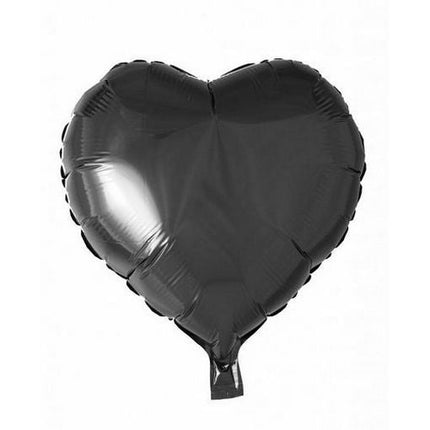 Helium Ballon Hart Zwart 46cm leeg van WeFiesta koop je bij Partywinkel