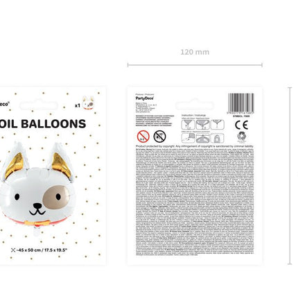Helium Ballon Hond Leeg 65cm van Partydeco koop je bij Partywinkel