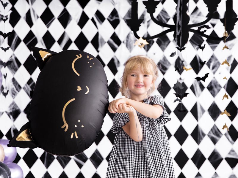 Helium Ballon Kat Zwart Leeg 48cm van Partydeco koop je bij Partywinkel