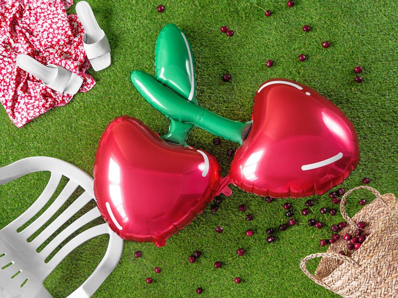 Helium Ballon Kersen Leeg 88cm van Partydeco koop je bij Partywinkel
