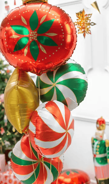 Helium Ballon Kerstbal Leeg 45cm van Partydeco koop je bij Partywinkel
