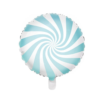 Helium Ballon Lichtblauw Swirl 45cm leeg van Partydeco koop je bij Partywinkel