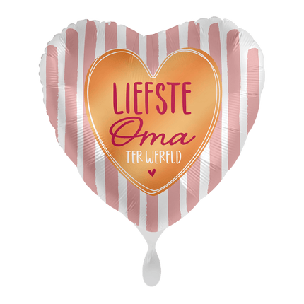 Helium Ballon Liefste Oma ter wereld van Premioloon koop je bij Partywinkel