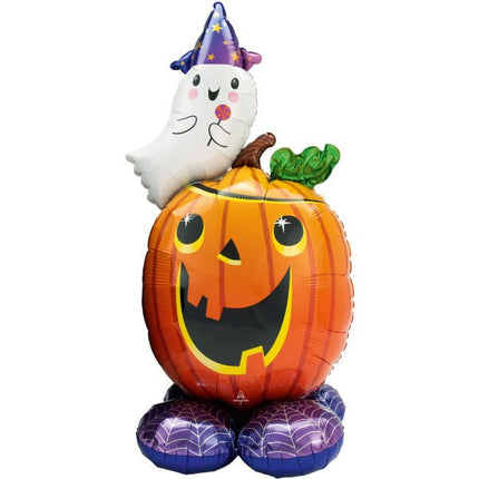 Helium Ballon Pompoen En Ghost Standaard Leeg 1,3m van Anagram koop je bij Partywinkel