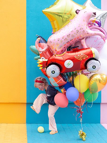 Helium Ballon Race Auto Leeg 1,11m van Partydeco koop je bij Partywinkel