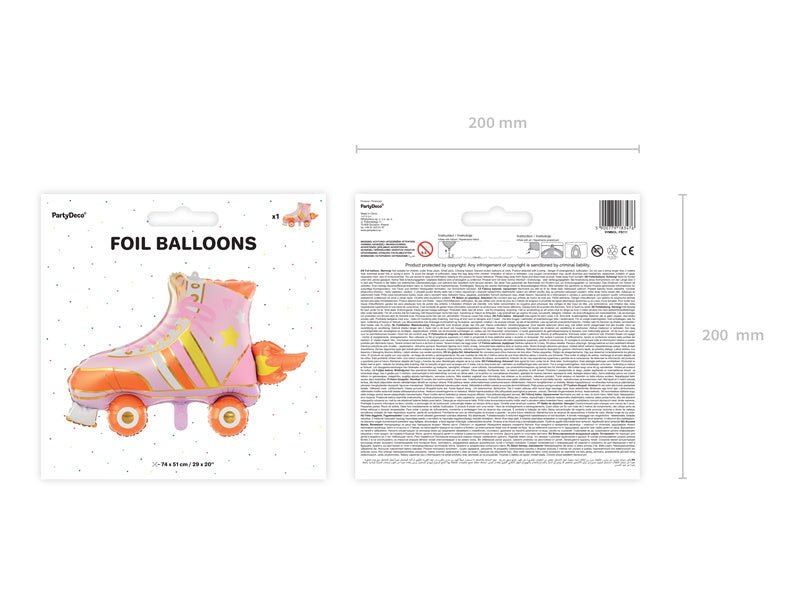 Helium Ballon Rolschaatsen Leeg 74cm van Partydeco koop je bij Partywinkel