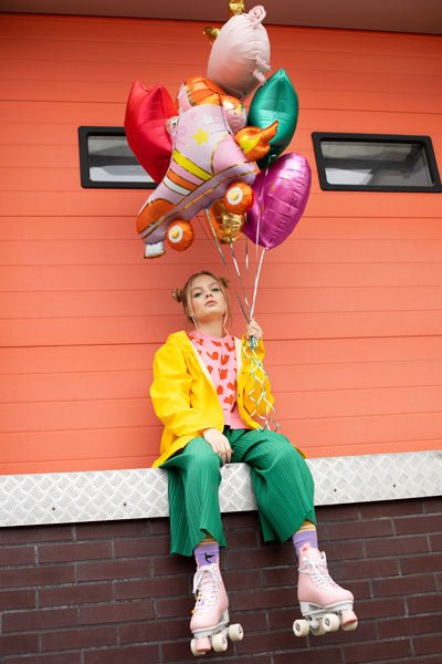 Helium Ballon Rolschaatsen Leeg 74cm van Partydeco koop je bij Partywinkel