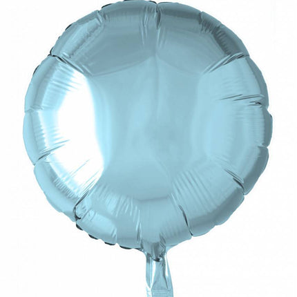 Helium Ballon Rond Lichtblauw 46cm leeg van WeFiesta koop je bij Partywinkel