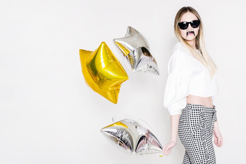 Helium Ballon Ster Zilver Leeg 48cm van Partydeco koop je bij Partywinkel