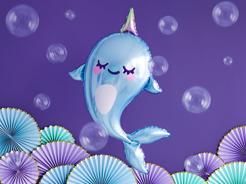Helium Ballon Walvis Leeg 87cm van Partydeco koop je bij Partywinkel