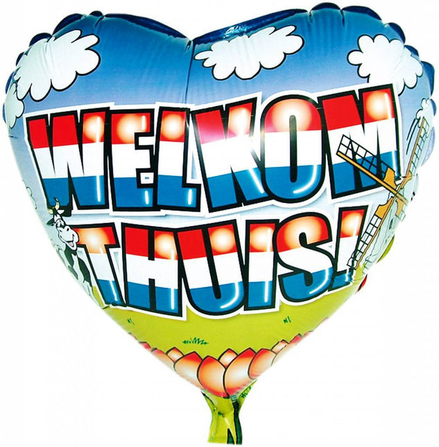 Helium Ballon Welkom Thuis 74cm leeg van Folat koop je bij Partywinkel