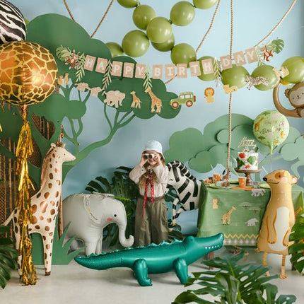 Helium Ballon Zebra Bal 75cm Leeg van Partydeco koop je bij Partywinkel
