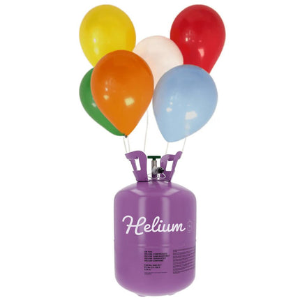 Helium Tank met 50 Ballonnen en Lint van Partywinkel koop je bij Partywinkel
