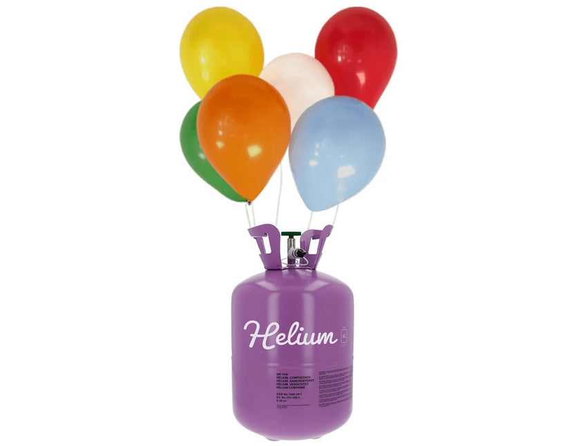 Helium Tank met 50 Ballonnen en Lint van Partywinkel koop je bij Partywinkel