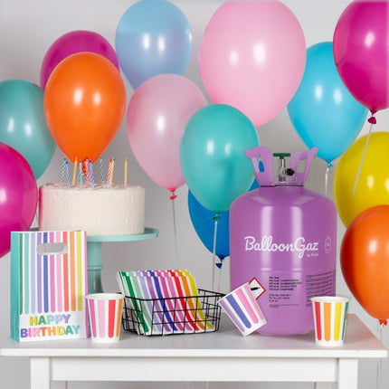 Helium Tank met 50 Ballonnen en Lint van Partywinkel koop je bij Partywinkel