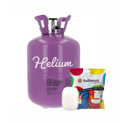 Helium Tank met 50 Ballonnen en Lint van Partywinkel koop je bij Partywinkel