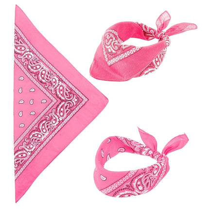 Hippie 60S Bandana Roze 55cm van Widmann koop je bij Partywinkel