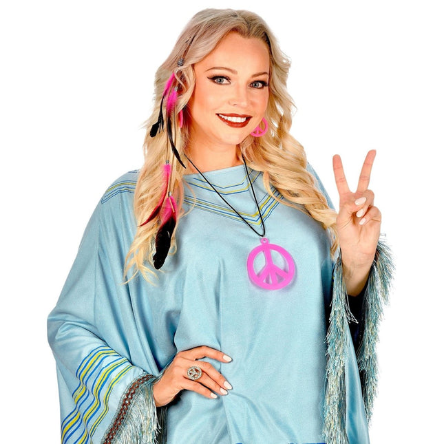 Hippie 60S Haarclip Roze van Widmann koop je bij Partywinkel