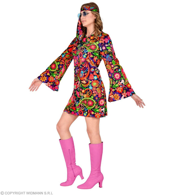 Hippie 60S Jurk Dames Bloemen van Widmann koop je bij Partywinkel