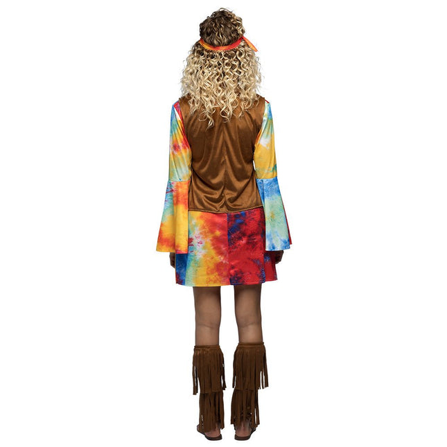 Hippie 60S Jurk Dames Peace van Boland koop je bij Partywinkel