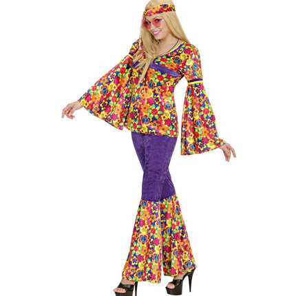 Hippie 60S Kostuum Dames Fluweel van Widmann koop je bij Partywinkel