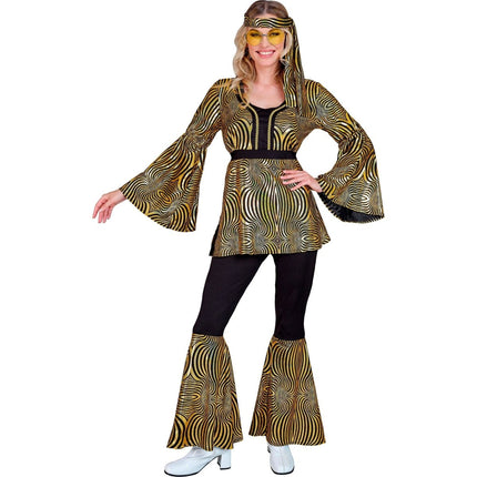 Hippie 60S Kostuum Goud Dames van Widmann koop je bij Partywinkel