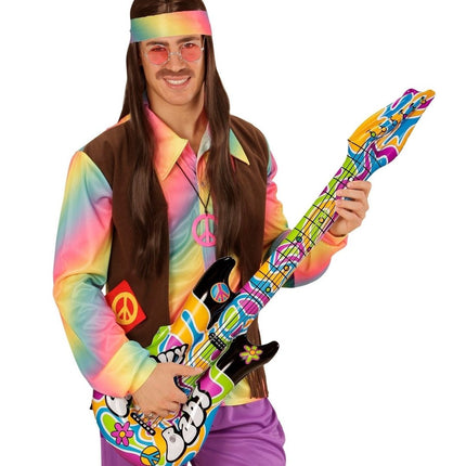 Hippie 60S Opblaas Gitaar 1,05m van Widmann koop je bij Partywinkel