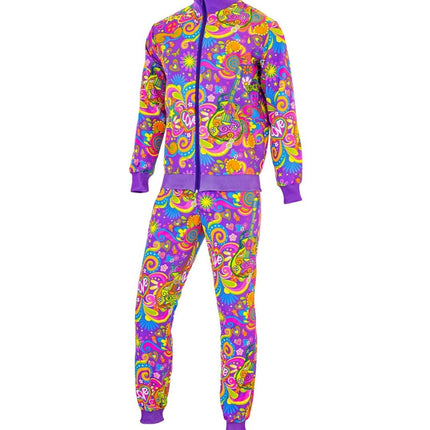Hippie 60S Trainingspak Fout Paars van Widmann koop je bij Partywinkel