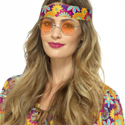 Hippie Bril Oranje van Smiffys koop je bij Partywinkel