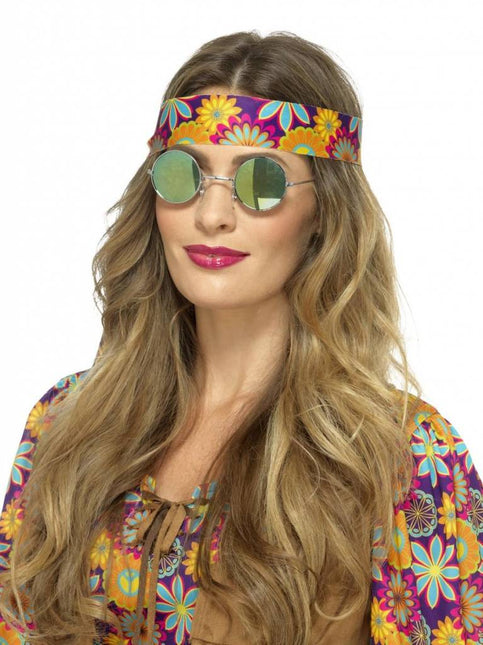 Hippie Bril Spiegelglas van Smiffys koop je bij Partywinkel