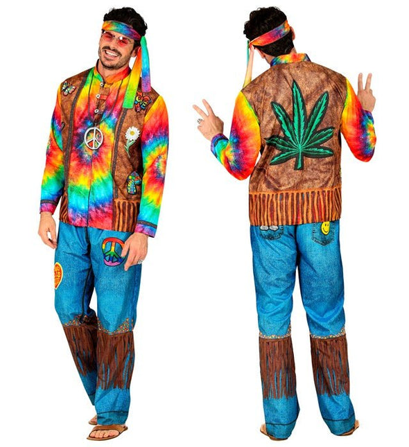 Hippie kostuum gekleurd Uni van Widmann koop je bij Partywinkel