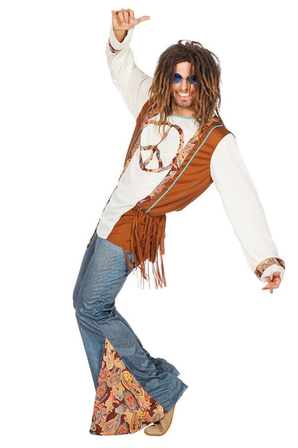 Hippie Kostuum Peace Bruin van Wilbers & Wilbers koop je bij Partywinkel